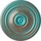 Ekena Millwork Reece Ceiling Medallion (Fits Canopies up to 6 3/4"), 21"OD x 1 1/4"P, Copper Green Patina CM21RECGS - alternate 1